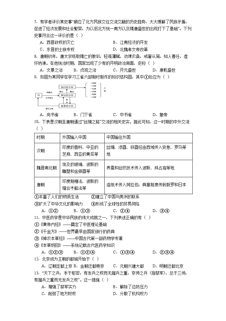 2025-2026学年度北京市石景山区高一上学期期末考试历史试题（解析版）第2页