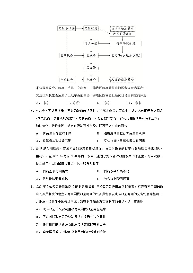 安徽省蚌埠市部分学校2025-2026学年高二上学期12月检测历史试卷（Word版附答案）第2页