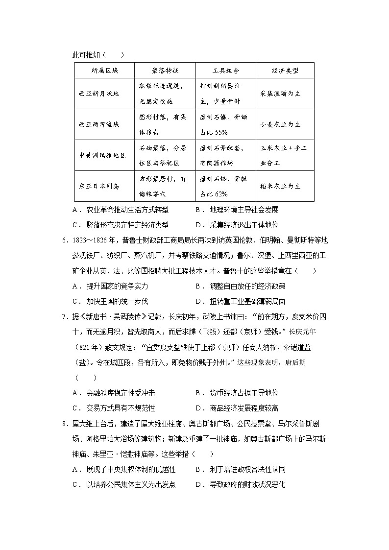 河南省百师联盟2025-2026学年高二上学期期末考试历史（16_4）【选择性必修三册】试卷（Word版附答案）第2页