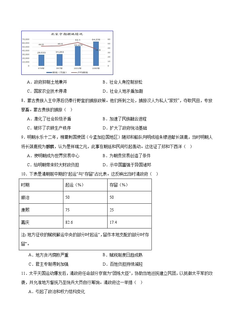 湖南省邵阳市重点高中2025-2026学年高一上学期1月期末考试 历史(含答案）第2页