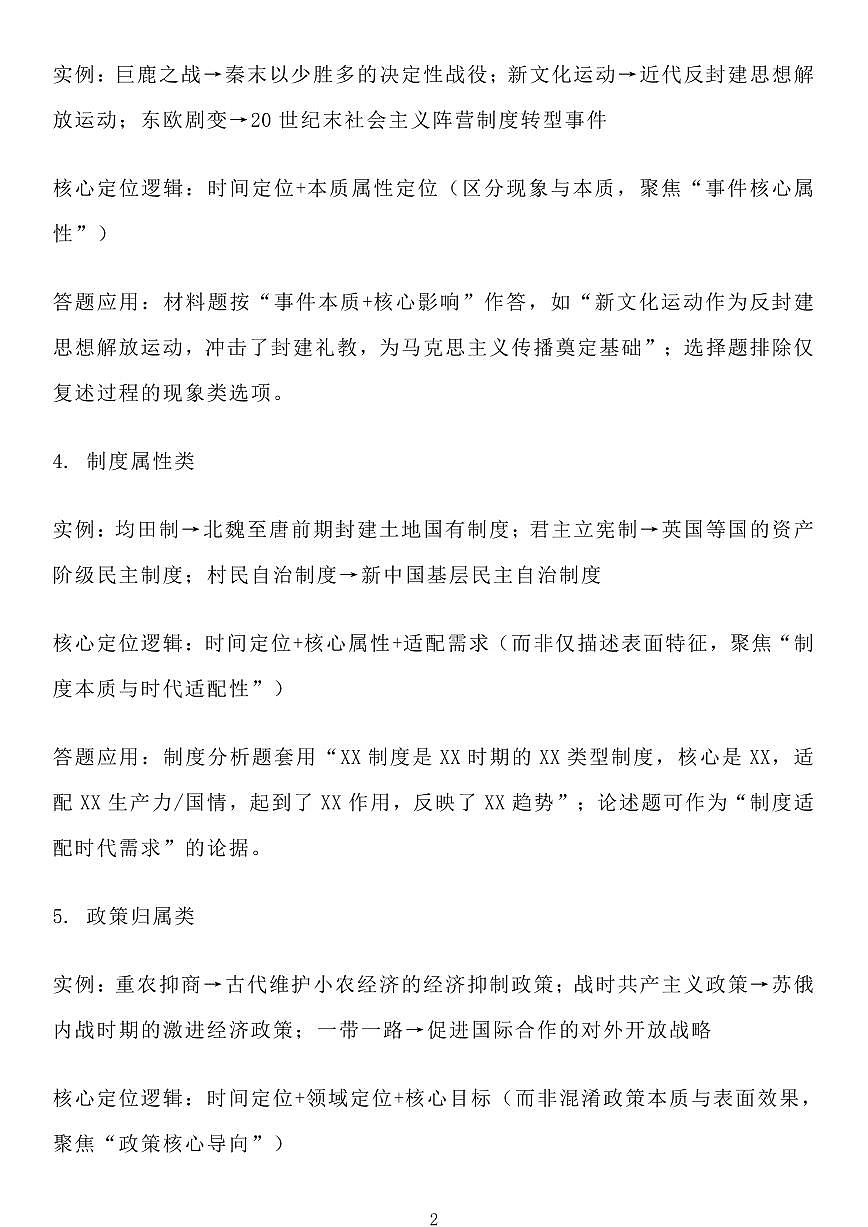 高考历史答题公式概括及相关事例知识清单（共41页）第2页