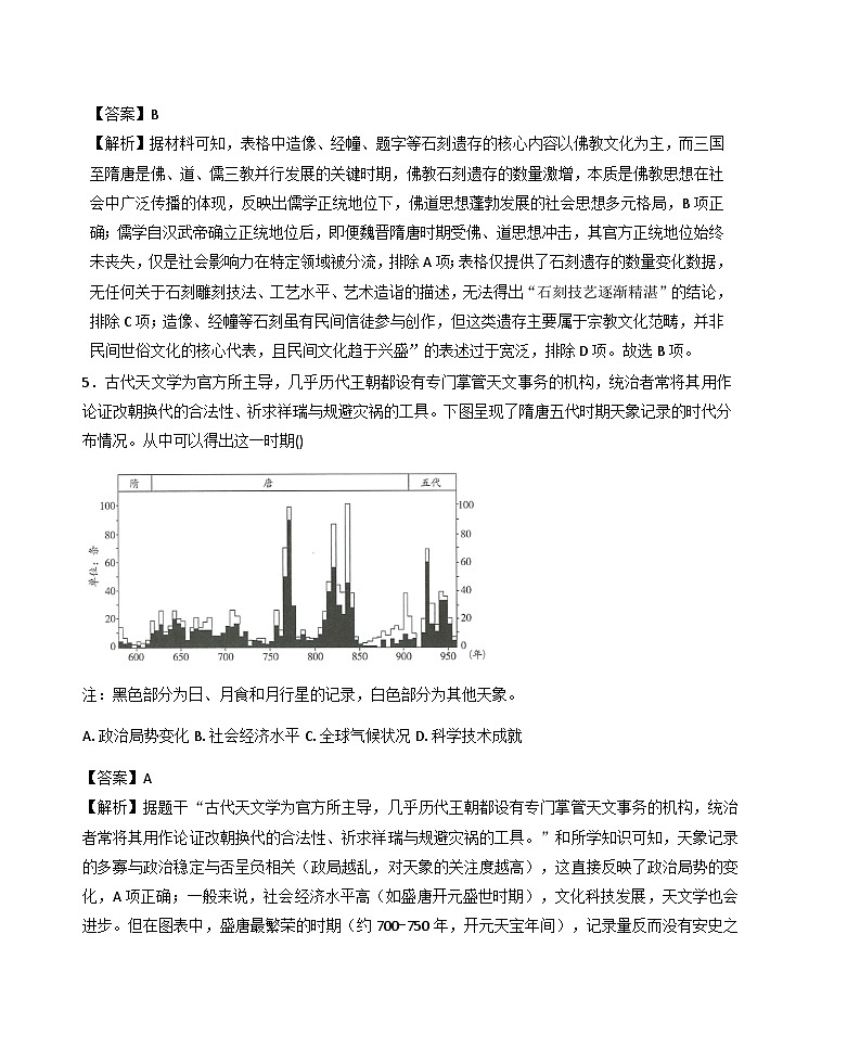 2025—2026学年度湖南省邵阳市第二中学高一上学期1月期末历史试题（含答案及解析）第3页