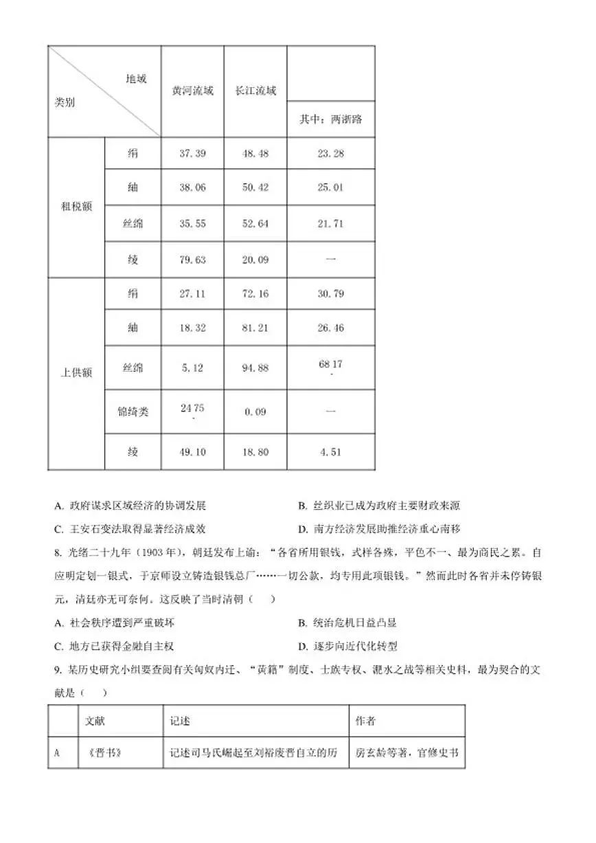 2026届河南省南阳市方城县第一高级中学高三上学期1月第4周周考历史试题（含答案）第2页