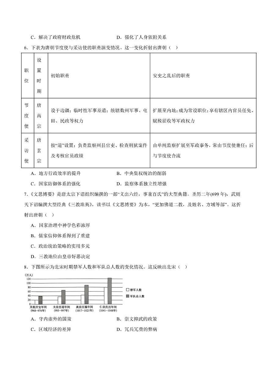 安徽省特色高中教研联谊会联考2025-2026学年高一上学期12月月考历史试卷（含答案）第2页