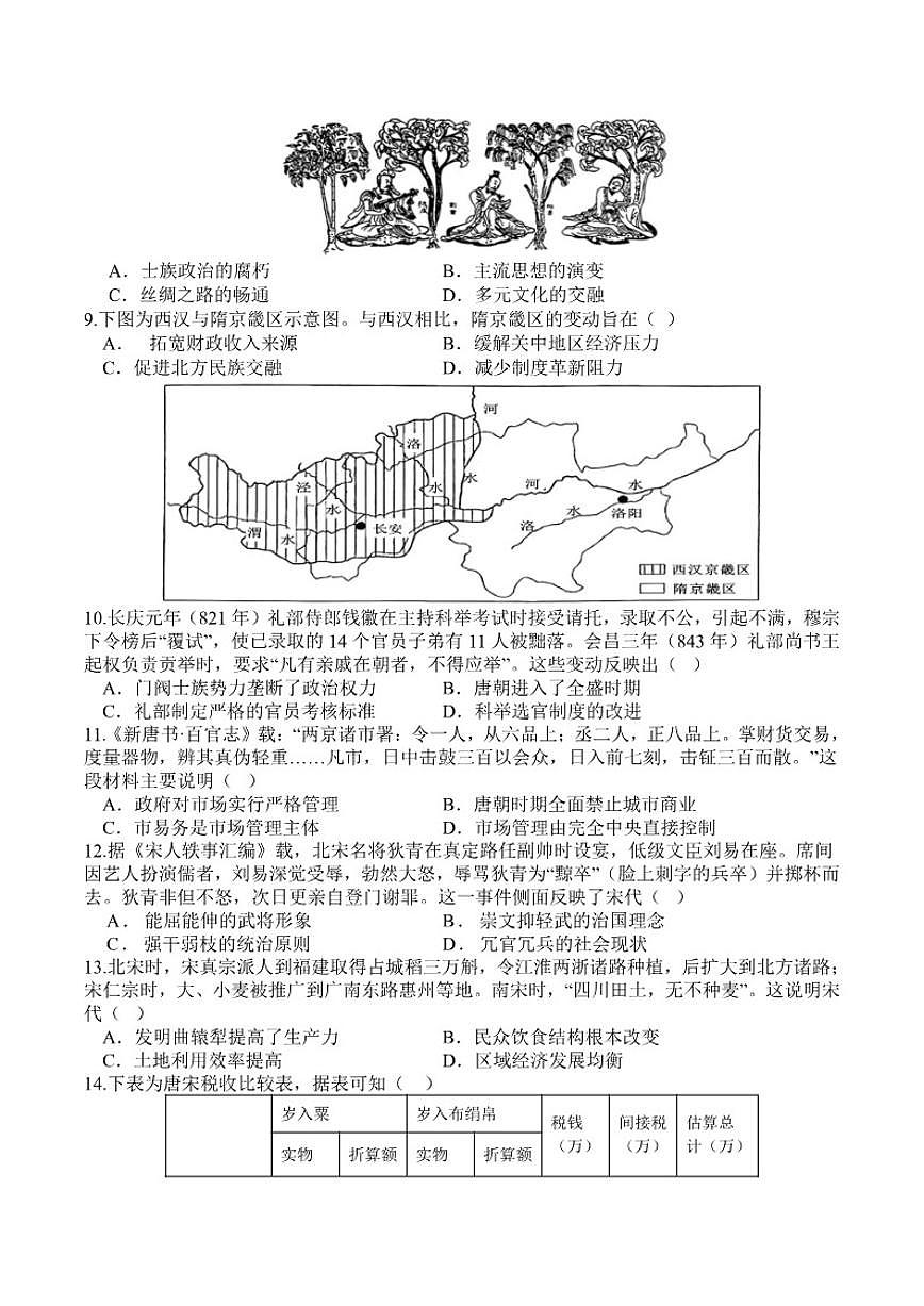2025-2026学年四川省南江中学高二上学期1月月考历史（含答案）试卷第2页