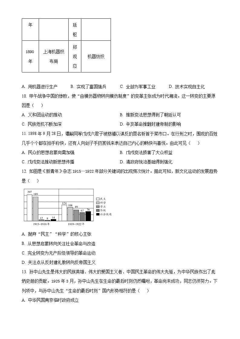 2025-2026学年高一上学期期末学业水平监测历史试卷（原卷版）第3页