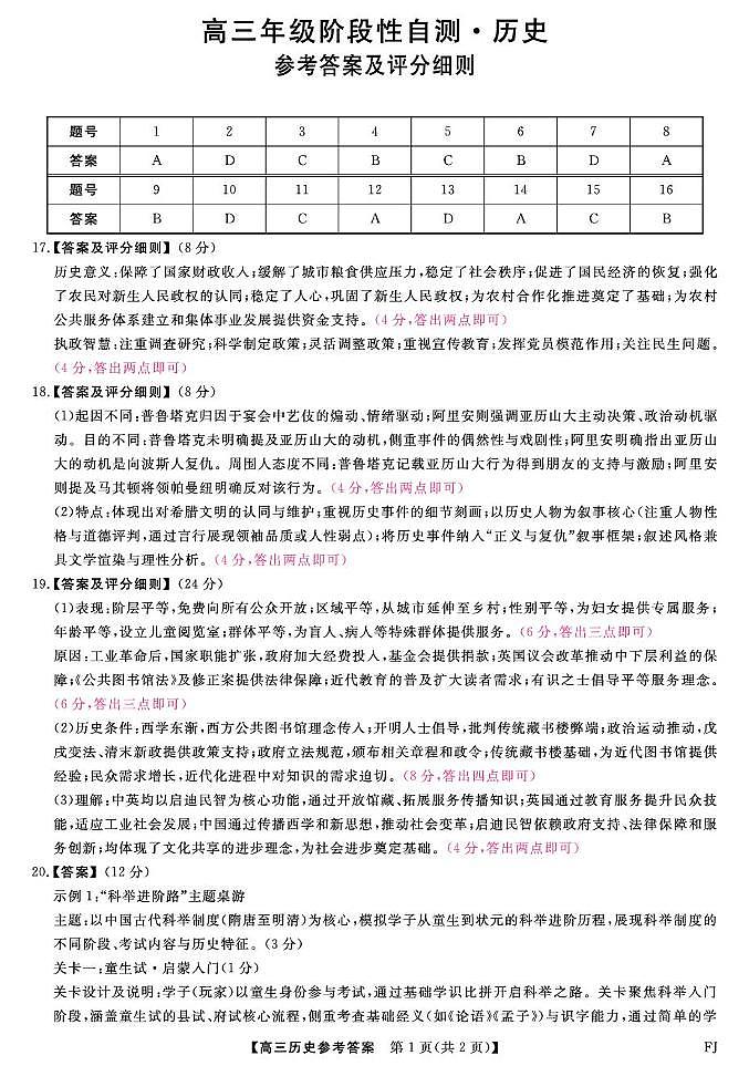 26093C-FJ-评分细则-历史第1页