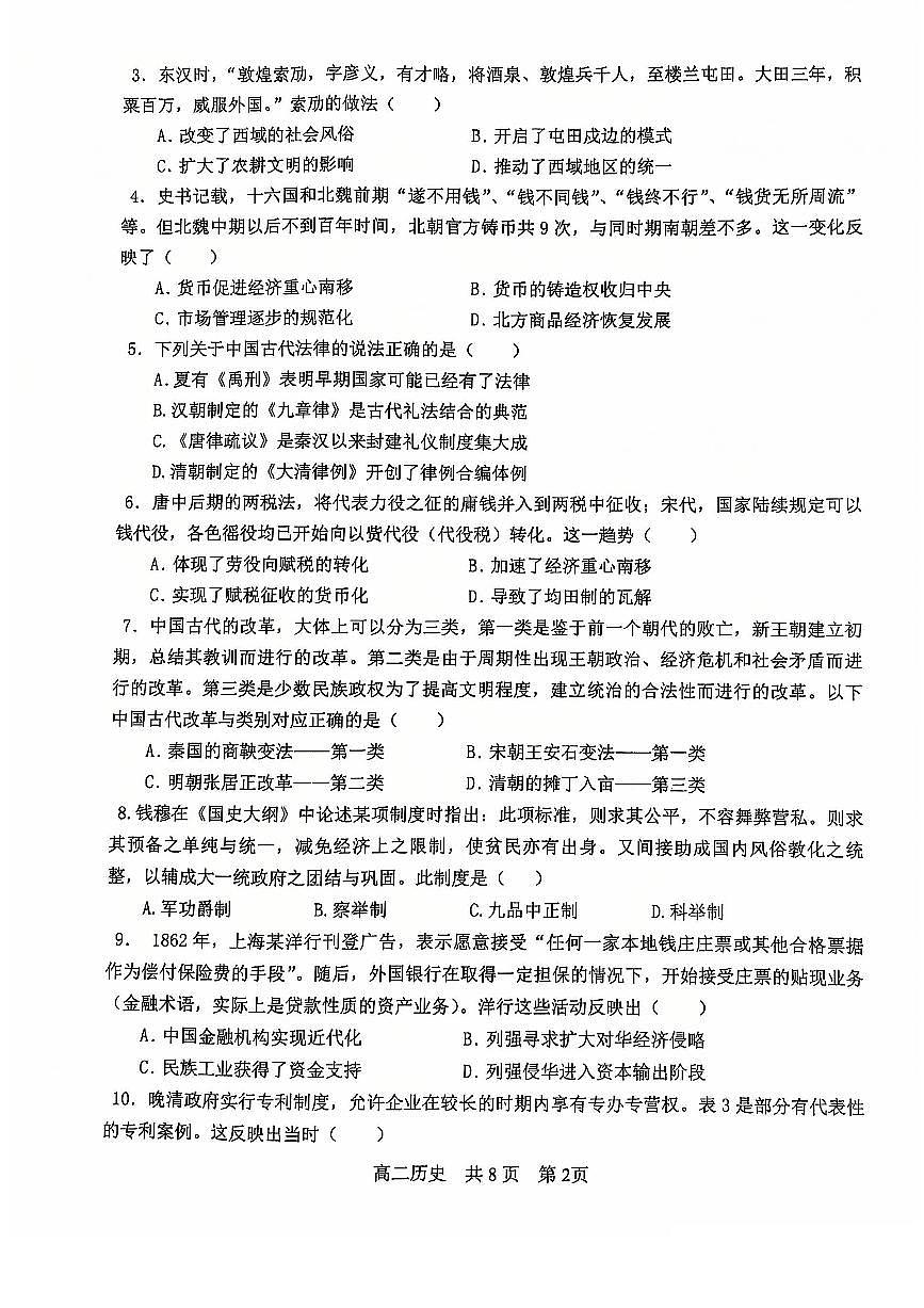 高二历史第2页