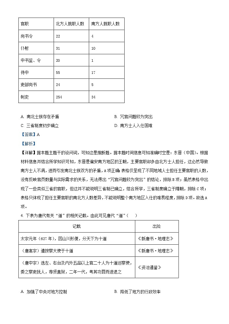 2026届湖南省常德市汉寿县第一中学高三下学期2月阶段检测历史试题（含答案）第2页