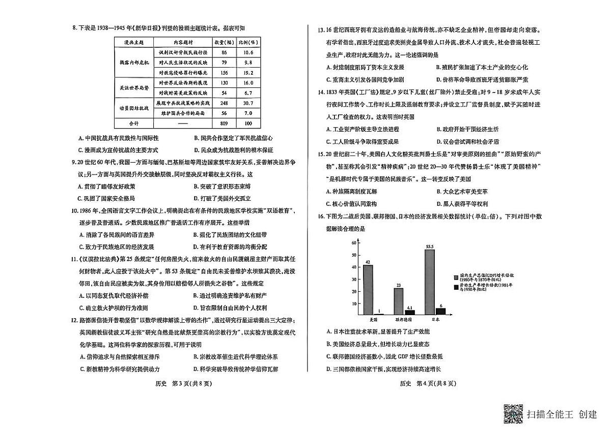 高三历史第2页