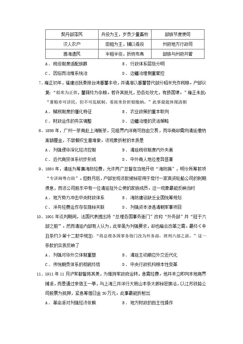 河北省部分学校2025_2026学年高一历史上学期1月阶段性测试试题第2页