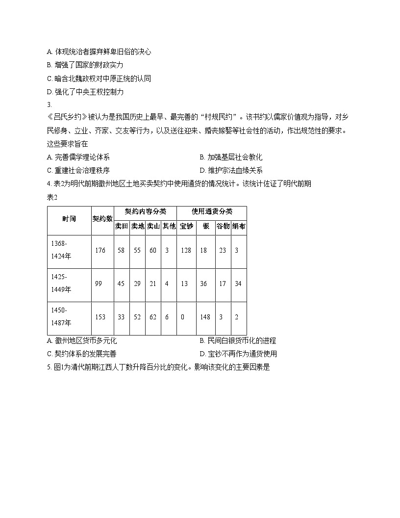 江苏省连云港市东海县2025_2026学年高二上学期期中考试历史试题（文字版 含答案）第2页