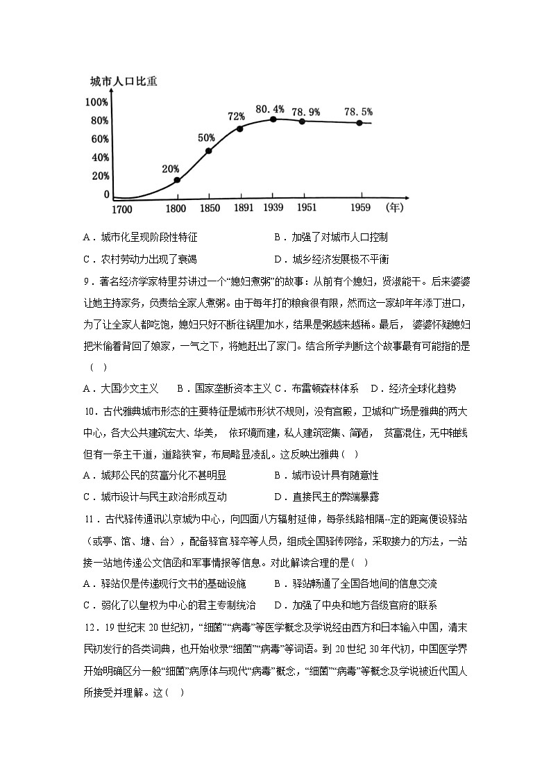 湖南衡阳市衡阳县第四中学2025-2026学年高二下学期开学摸底检测历史试卷含答案第3页