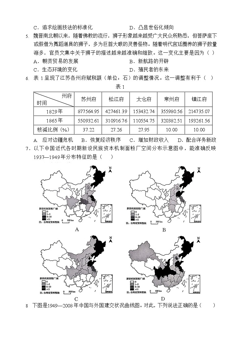 海南省文昌中学2025-2026学年高三下学期第一次月考历史试题第3页