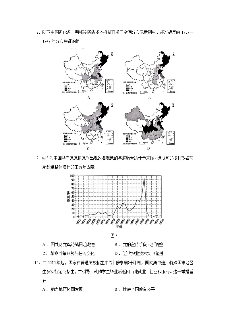2026省济南高三上学期第一次模拟考试历史含答案第3页