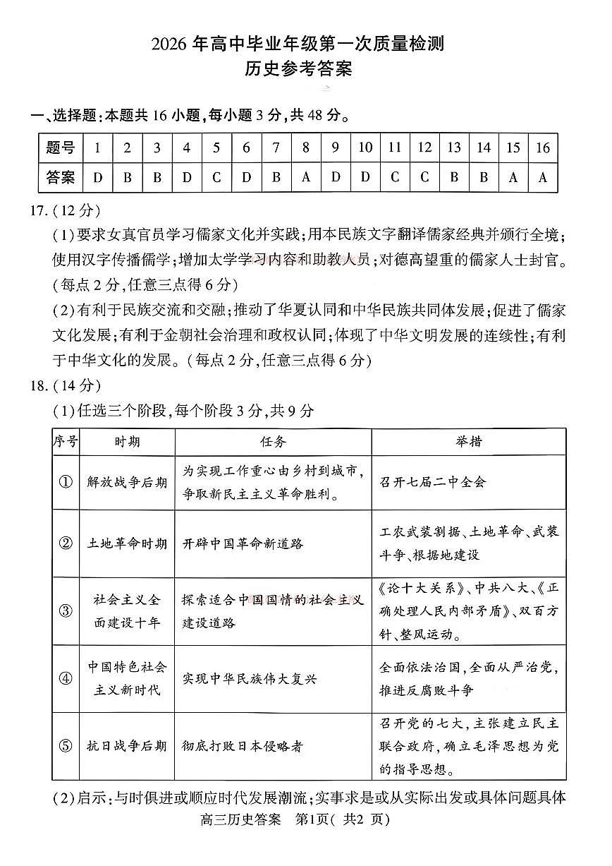 历史答案第1页