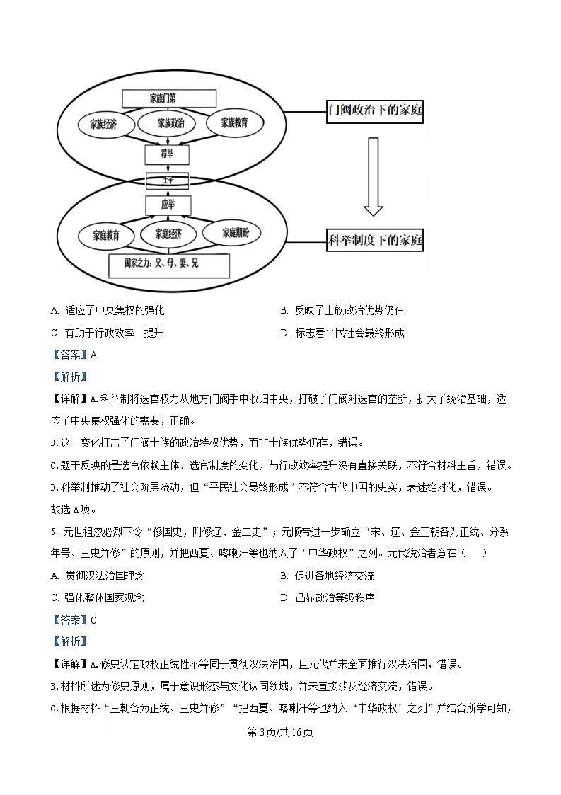 历史试题（解析版）第3页