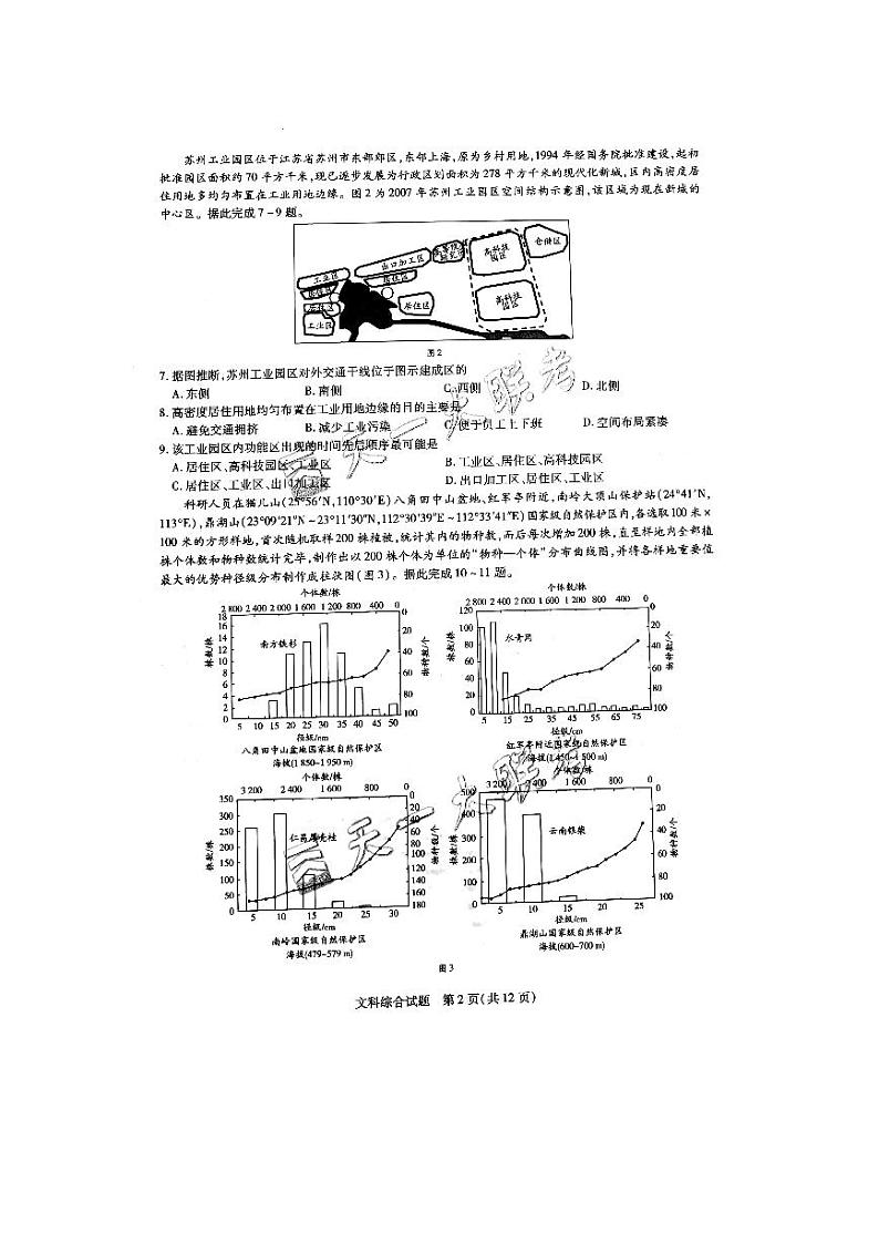 天一大联考皖豫联盟2020届高三第三次考试文综含解析扫描版02