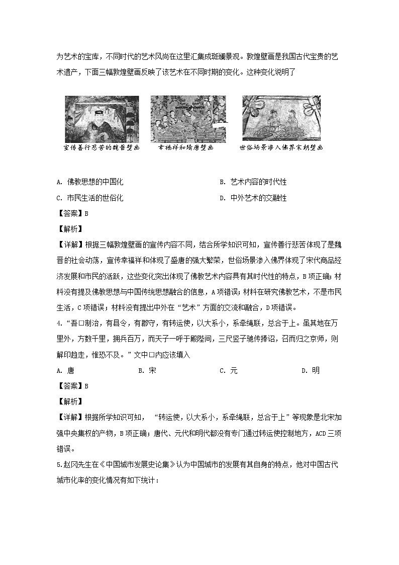 江苏省苏州市陆慕高级中学2020届高三上学期期中考试历史试题02