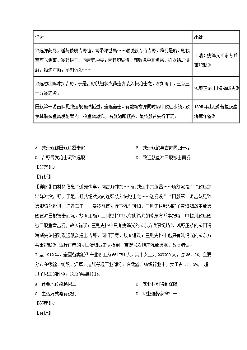 江苏省徐州市2020届高三上学期期中考试抽测历史试题03