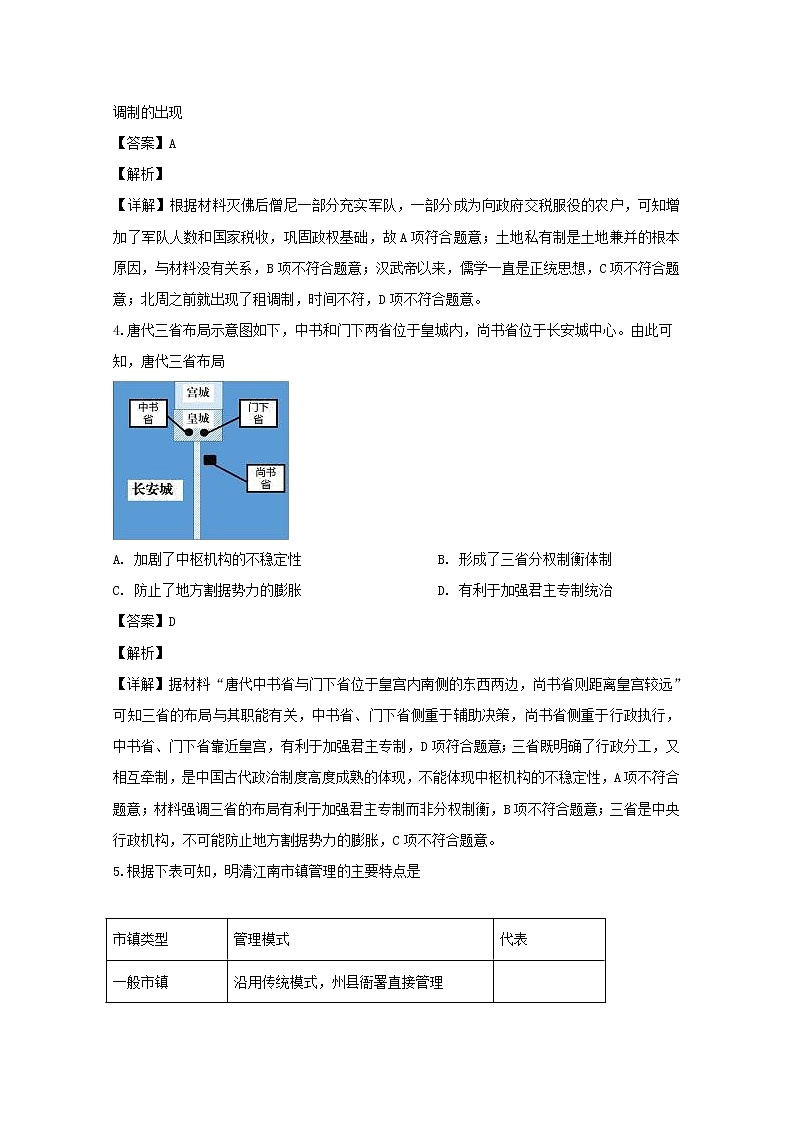 湖北省鄂东南省级示范高中联盟2020届高三上学期期中联考历史试题第2页