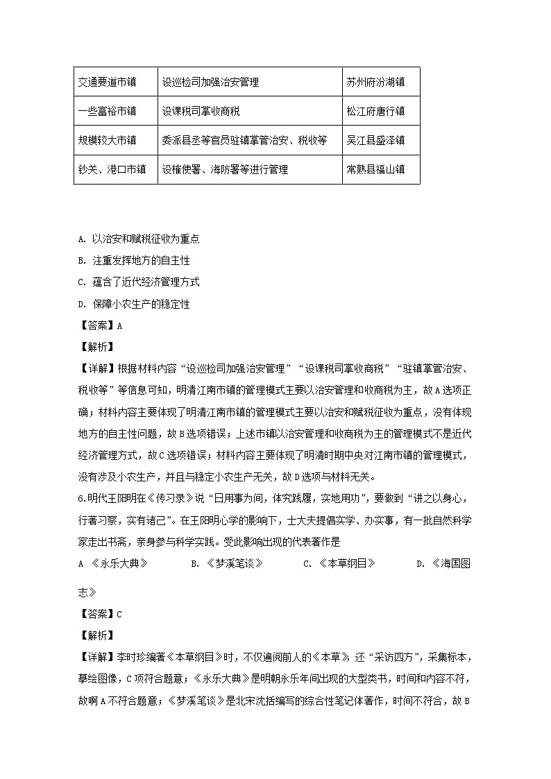 湖北省鄂东南省级示范高中联盟2020届高三上学期期中联考历史试题第3页