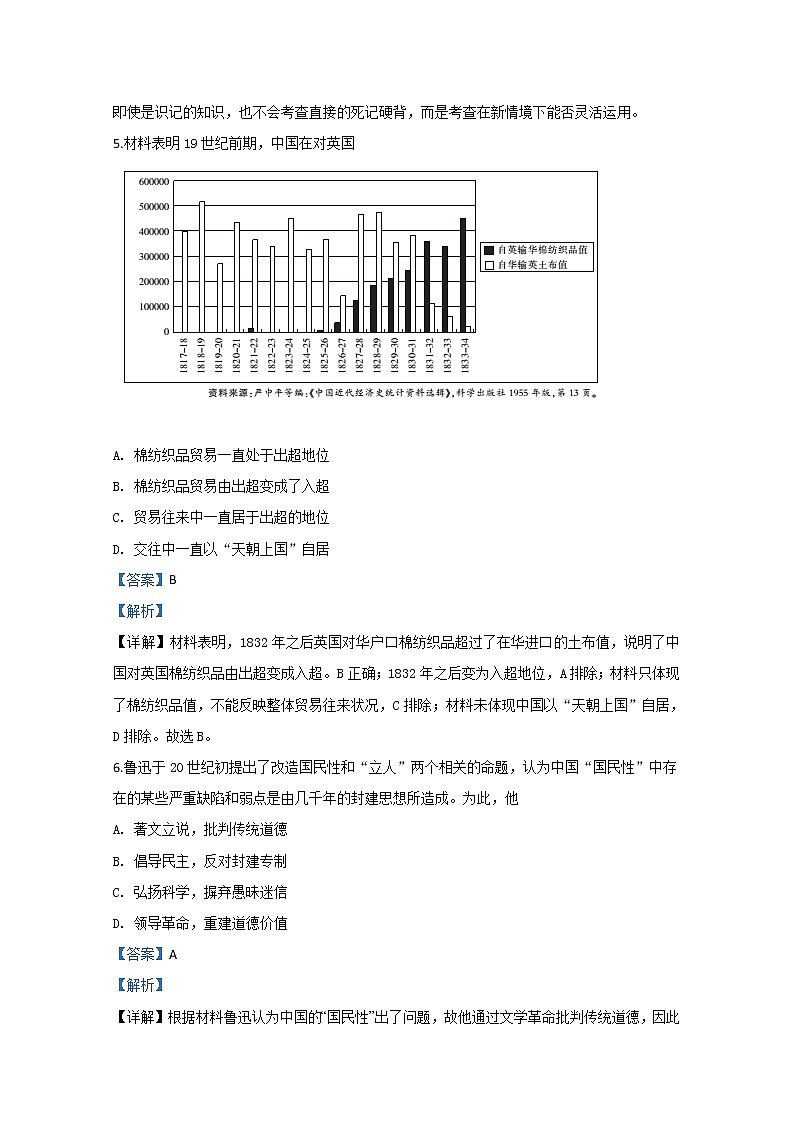 山东省2020届高三3月新学考模拟信息卷历史试题（一）03