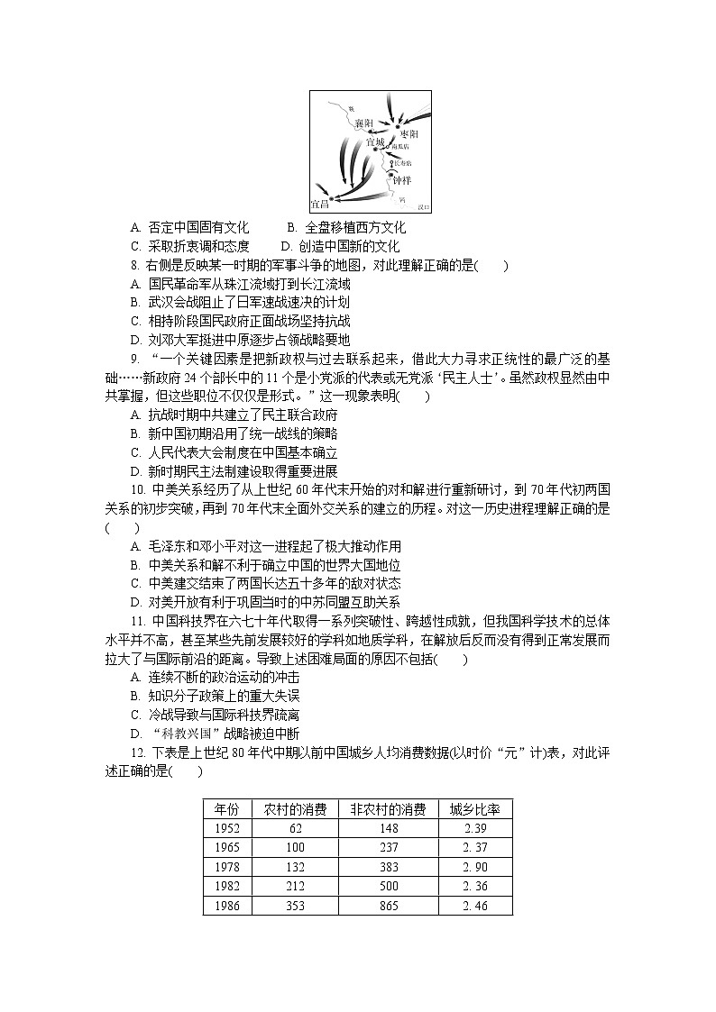 江苏省扬州市2020届高三第二次模拟考试（5月） 历史02