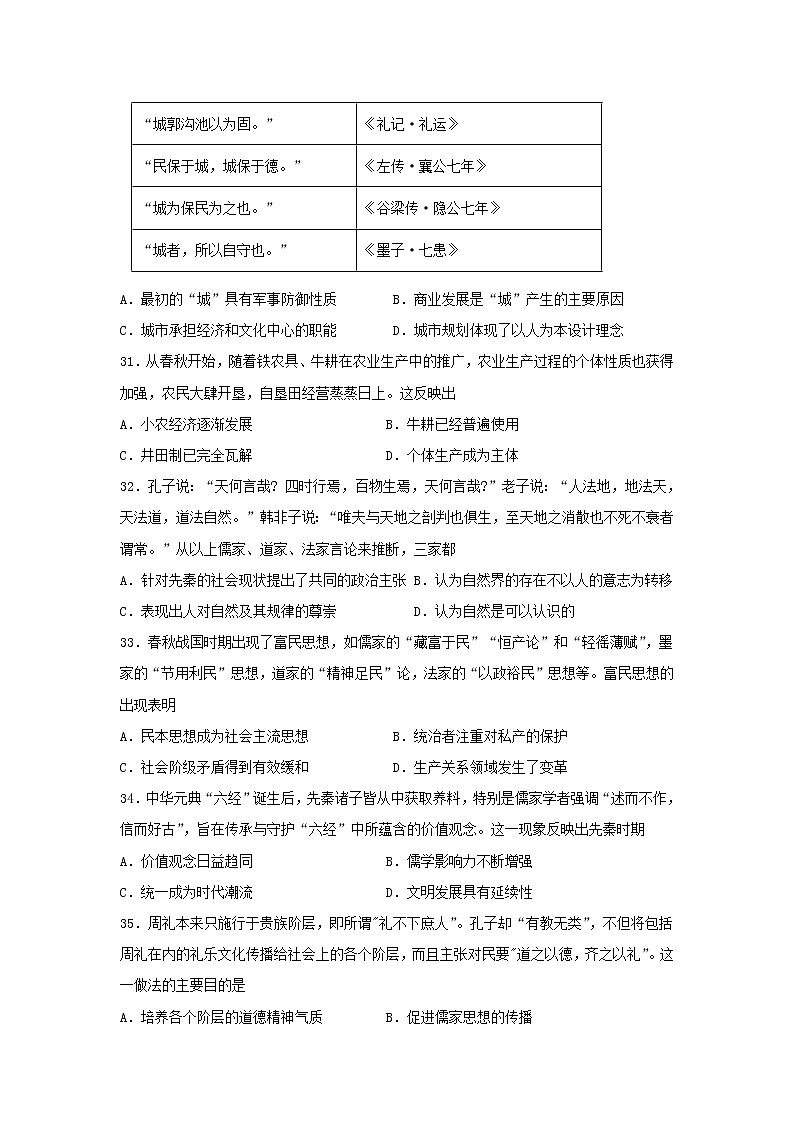 【历史】四川省雅安中学2019-2020学年高二5月月考试题第2页
