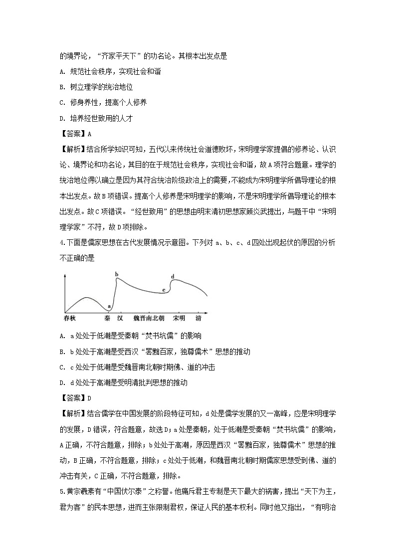 【历史】西藏拉萨市拉萨中学2019-2020学年高二上学期第二次月考试题（解析版）02