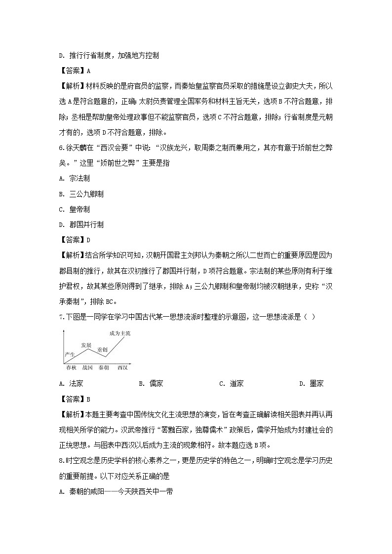 【历史】北京市北师大密云实验中学2018-2019学年高二上学期期中考试试题（解析版）03