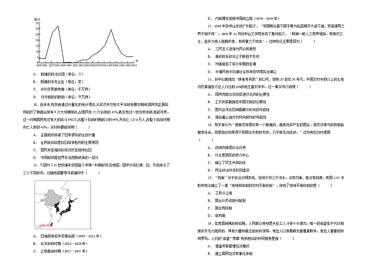 2018-2019学年安徽省屯溪第一中学高二上学期开学考试历史试题（解析版）02