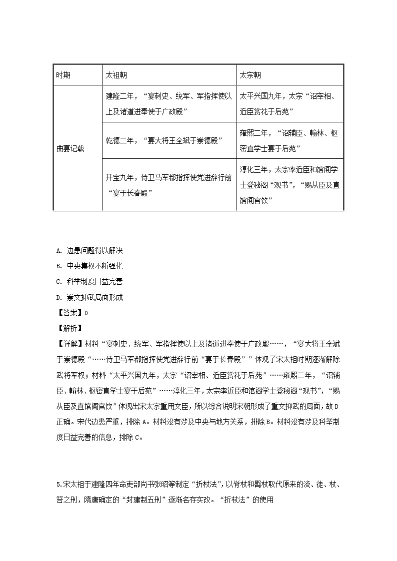 2018-2019学年黑龙江省大庆市铁人中学高二下学期期末考试历史试题 解析版03
