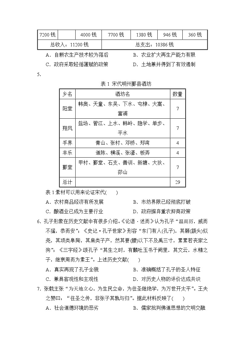 2018-2019学年福建省莆田第一中学高二下学期期末考试历史试题 Word版02