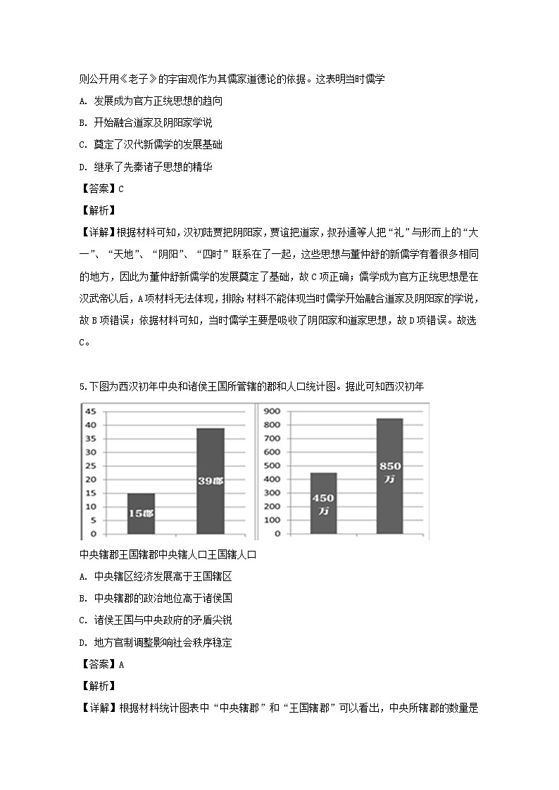 2018-2019学年福建省福州市八县（市）一中高二下学期期末联考历史试题 解析版第3页