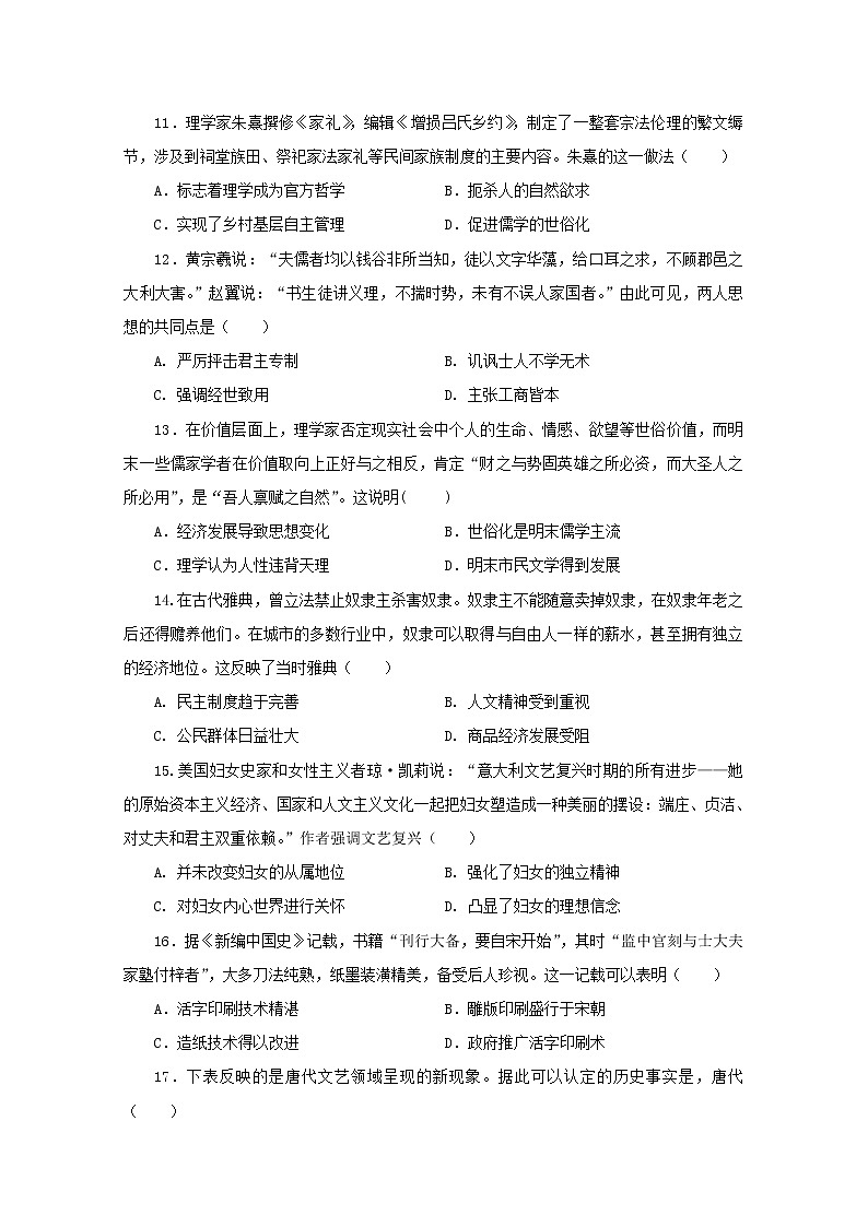 2019-2020学年江苏省海安高级中学高二上学期期中考试历史试题（选修） Word版03