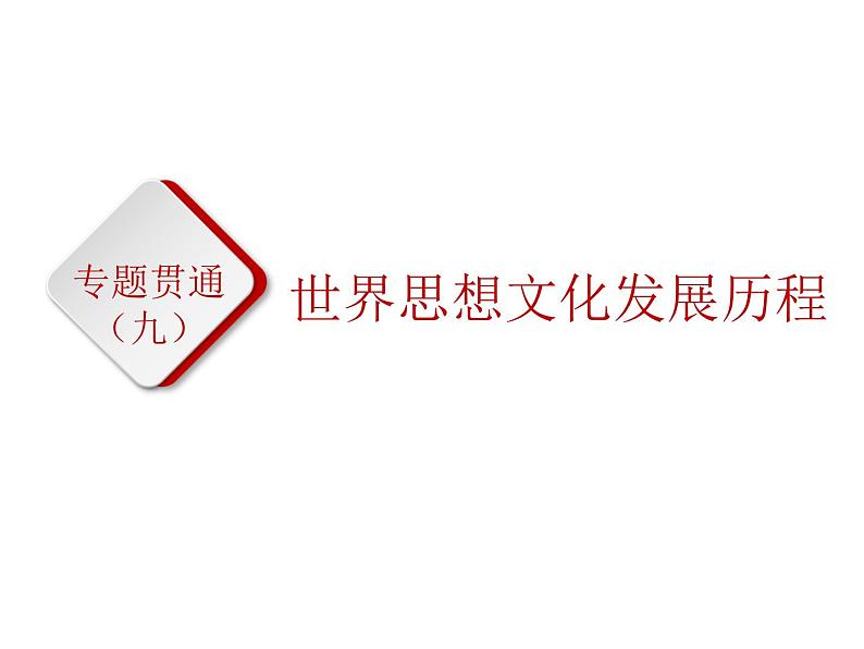 2019届二轮复习：专题九　世界思想文化发展历程 【课件】（31张）01