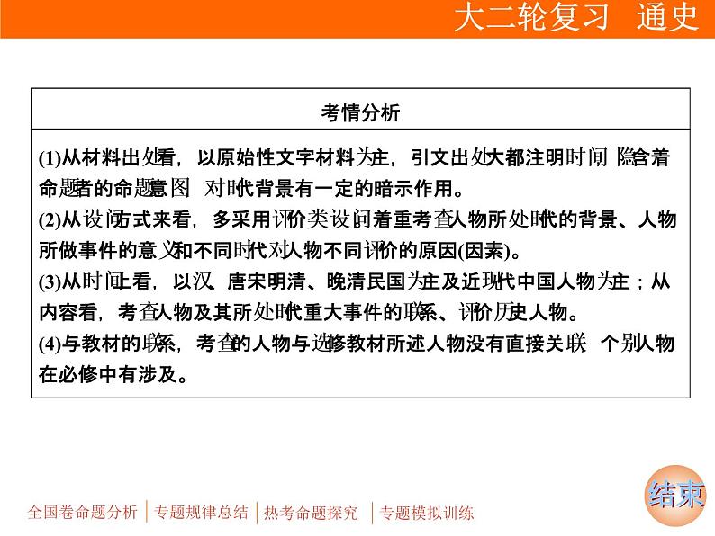 2019届二轮复习：专题六 选考3　中外历史人物评说【课件】（31张）07