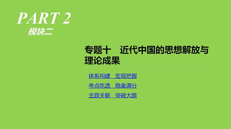 2019届二轮复习：专题十-近代中国的思想解放与理论成果【课件】（73张）01