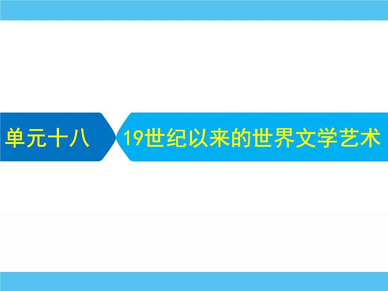 2019届二轮复习：专题十八　19世纪以来的世界文学艺术 【课件】（65张）01