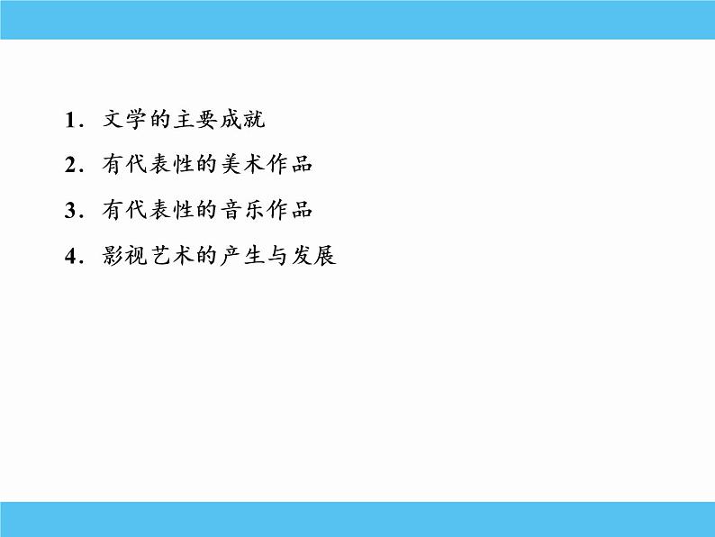 2019届二轮复习：专题十八　19世纪以来的世界文学艺术 【课件】（65张）03