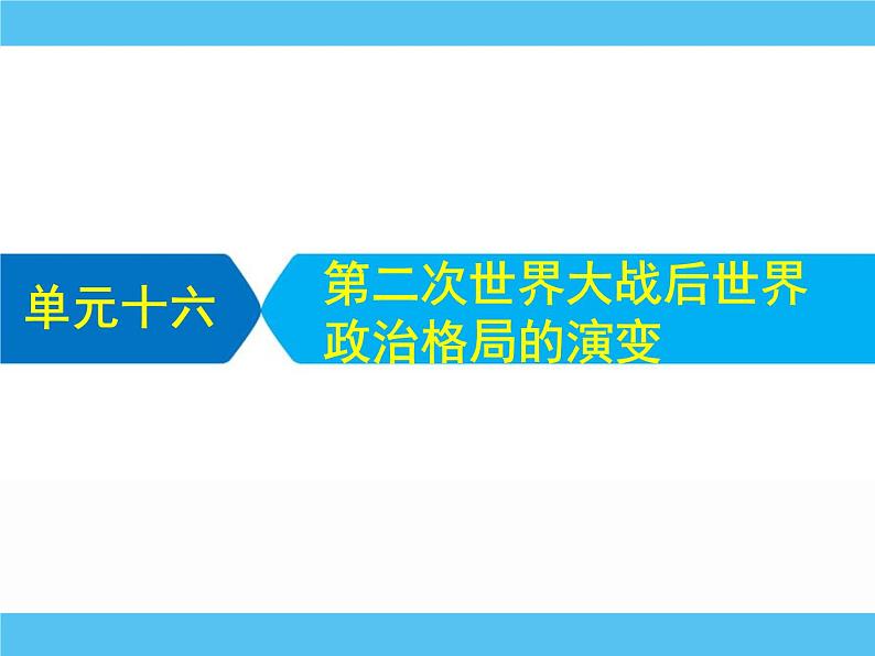 2019届二轮复习：专题十六　第二次世界大战后世界政治格局的演变 【课件】（69张）01