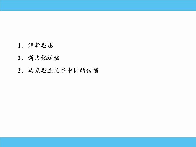 2019届二轮复习：专题十三　近代中国的思想解放潮流 【课件】（59张）第3页