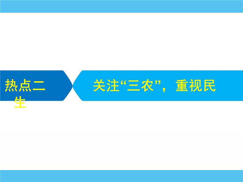 2019届二轮复习：热点二　关注“三农”，重视民生 【课件】（50张）第1页