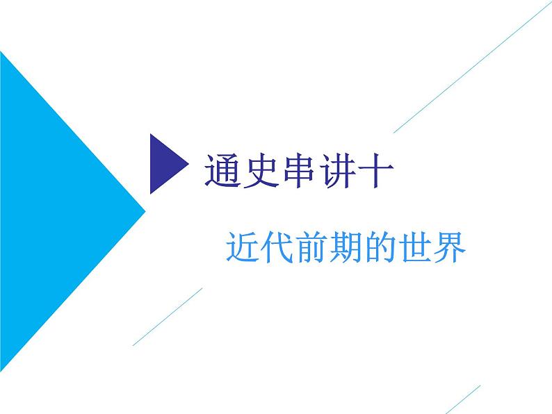 2019届二轮复习：通史十　近代前期的世界 【课件】（76张）01