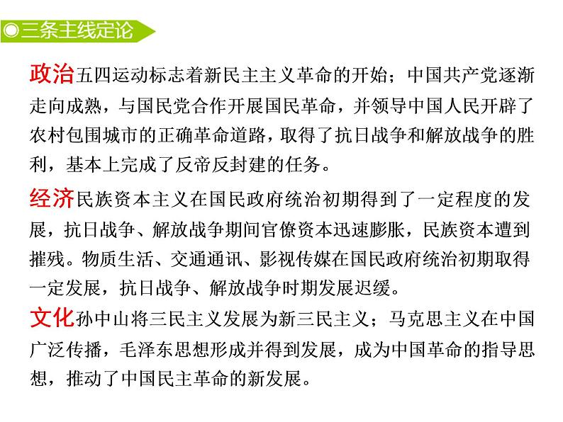 2019届二轮复习：通史七　新民主主义革命时期 【课件】（95张）第3页