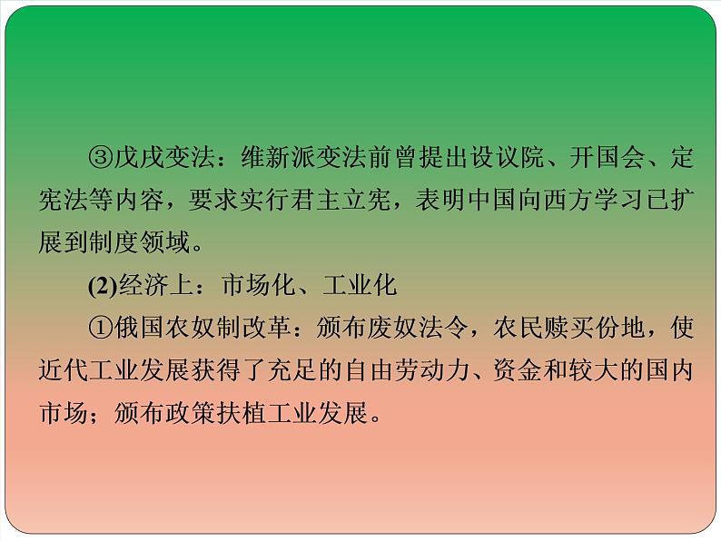 2019届二轮复习：选修1 历史上重大改革回眸【课件】（19张）08