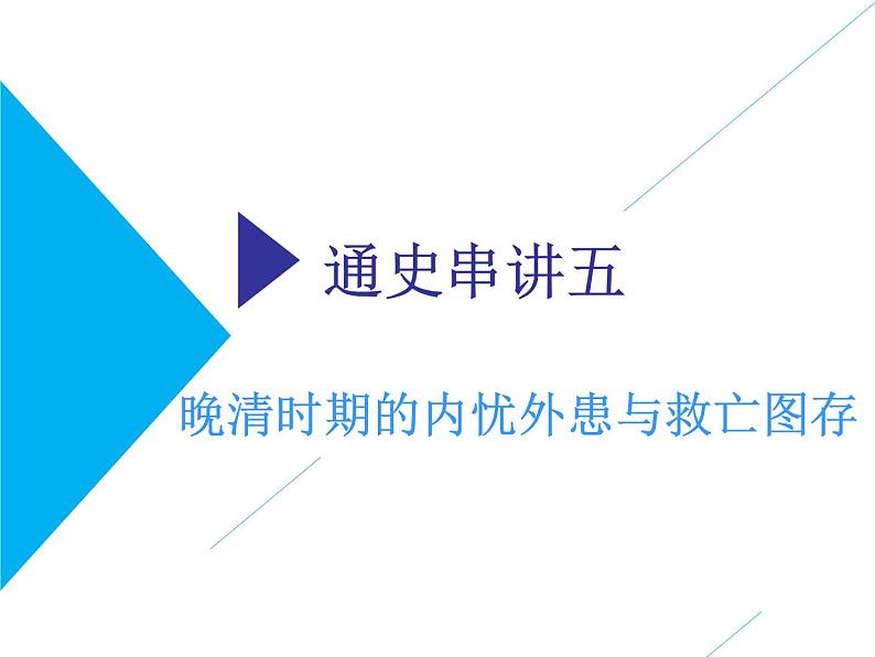 2019届二轮复习：通史五　晚清时期的内忧外患与救亡图存 【课件】（88张）第2页