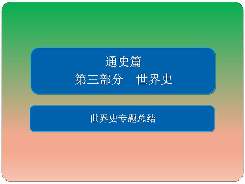 2019届二轮复习：世界史专题总结 【课件】（65张）01