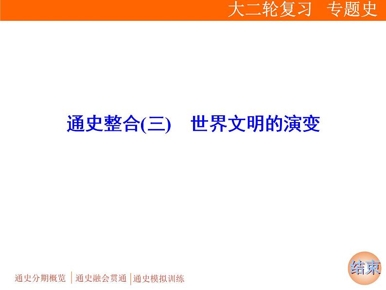 2019届二轮复习：通史整合(三)　世界文明的演变 (课件)（68张）01